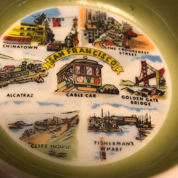 Vintage San Francisco CA Landmarks Cable Car Ashtray SNCO Japan Souvenir Trinket - Picture 2 of 5